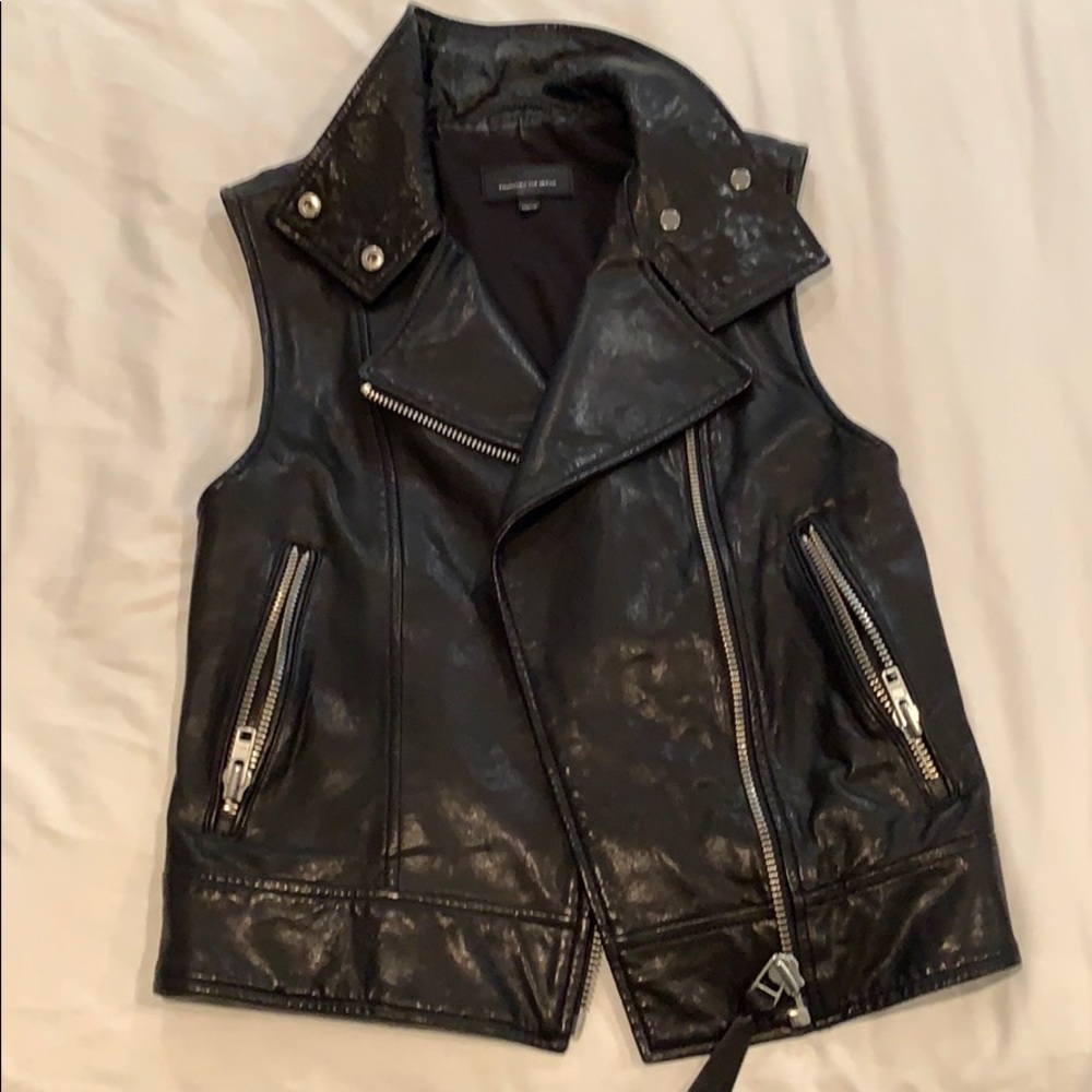 Leather vest by Mackage for Aritzia